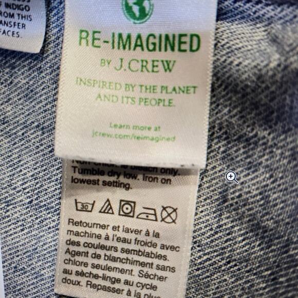 J Crew Denim Women's Classic fitted Jean Jacket Reimagined Jacket Size Medium - Picture 4 of 7